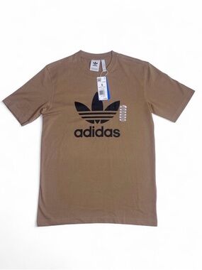Adidas Originals Trefoil Tee-Shirt In Light Brown - Men’s Size S